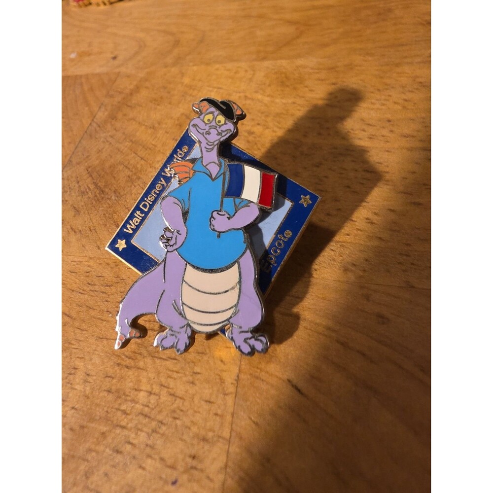 Disney Pin 2004 WDW EPCOT Figment France Pavilion Flag World Showcase HTF WDW